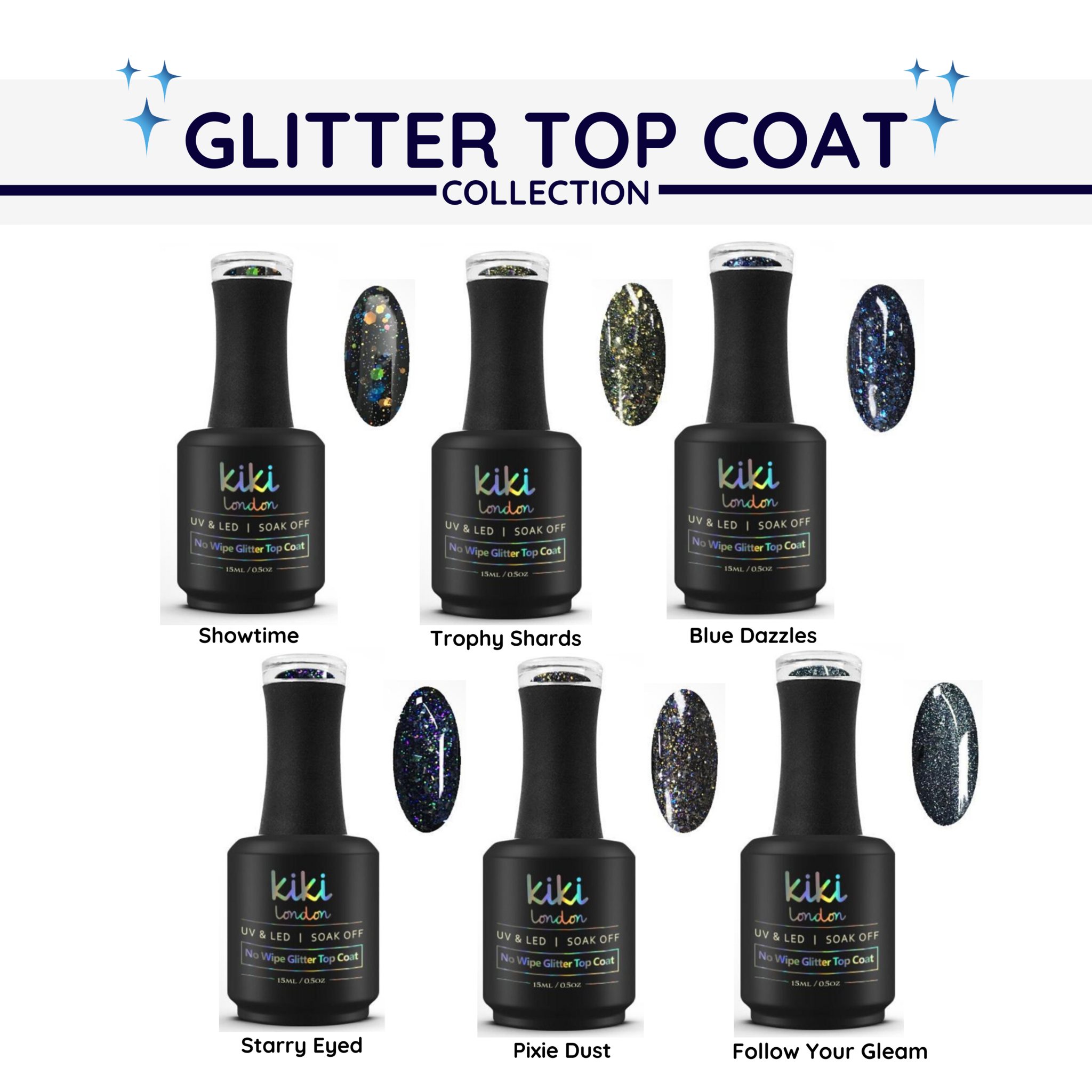 Glitter Top Coat - Kiki London Benelux