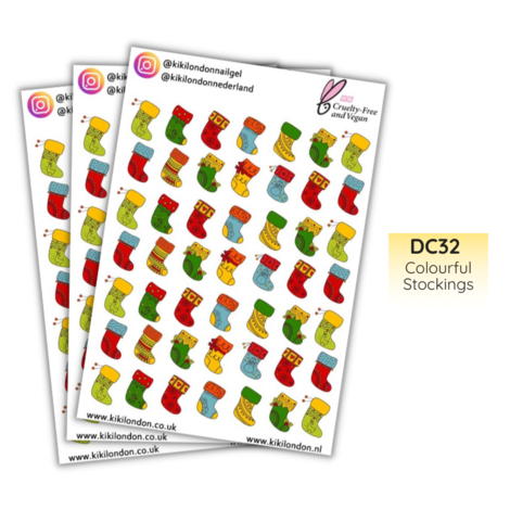 Water Decals Colorful Stockings