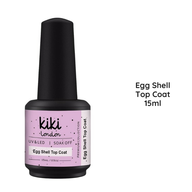 Egg Shell (Glossy) No Wipe Glitter Top Coat 15ml